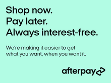 Load image into Gallery viewer, Afterpay payment options on offer through SnoreMeds online shop. Shop now. Pay Later. Always interest-free.