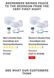 Women's Double Pack - SnoreMeds Anti Snoring Mouthpiece