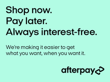 Load image into Gallery viewer, Afterpay payment options on offer through SnoreMeds online shop. Shop now. Pay Later. Always interest-free.
