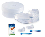 Men's Anti-Snoring Mouthpiece . Double Pack provides better value for regular customers, by offering two mouthpieces in one box. Pack includes anti-bacterial storage container and two spatulas.